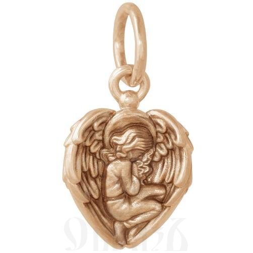 образок «ангел в сердце», золото 585 проба красное (арт. 202.553-1)