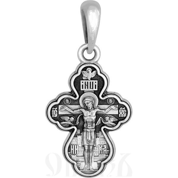 крест «распятие. молитва «да воскреснет бог», серебро 925 проба (арт. 101.473)